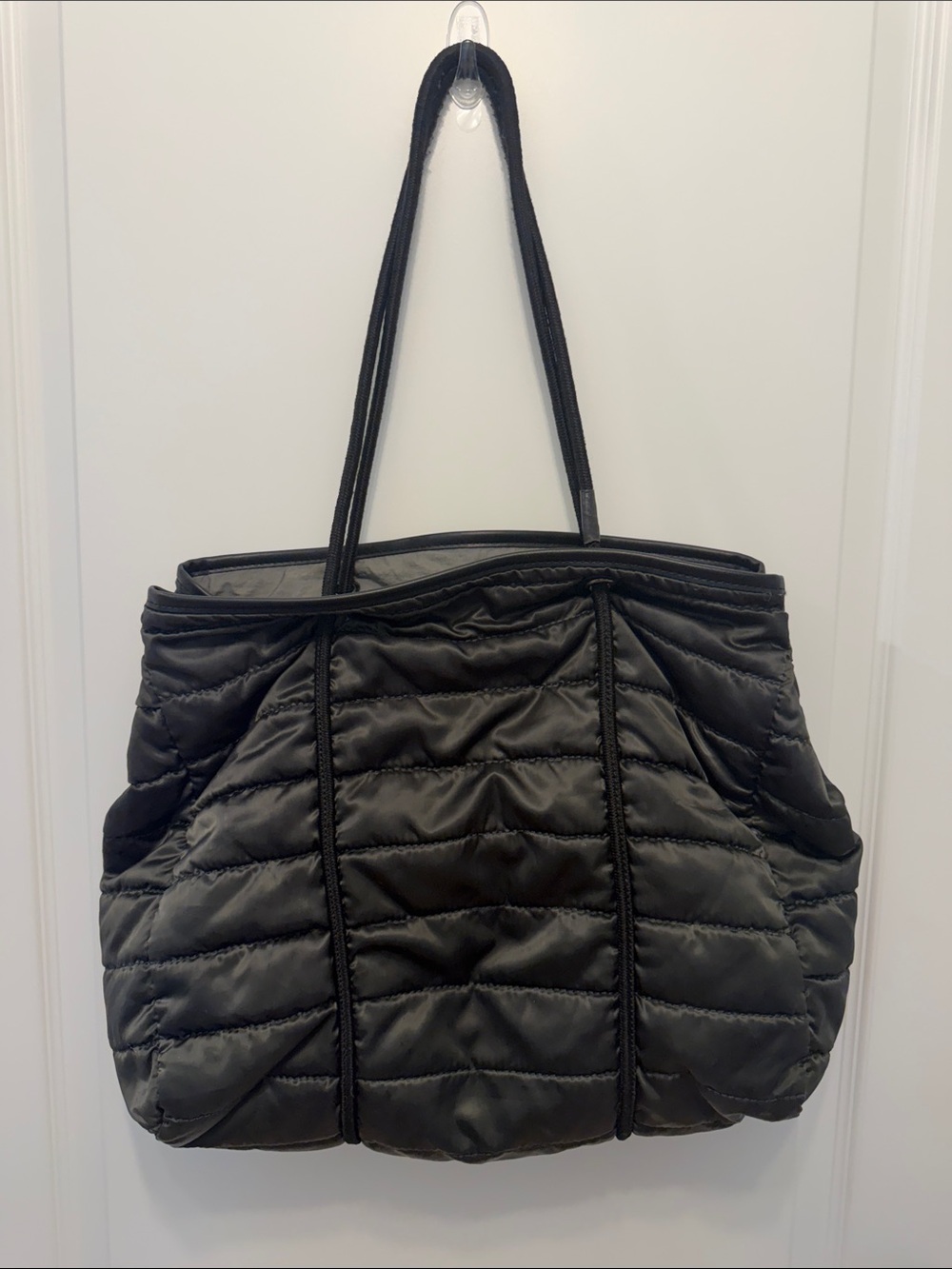 Urban Expressions Black Quilted Tote Bag